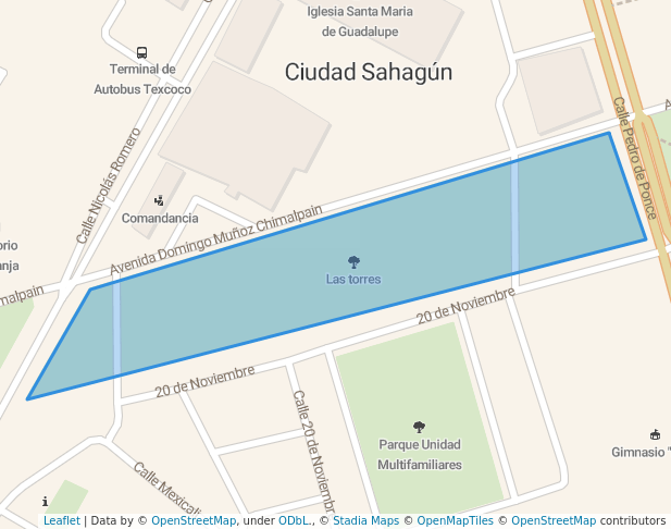 walking in Las torres map in Fray Bernardino De Sahagún (Ciudad Sahagún)