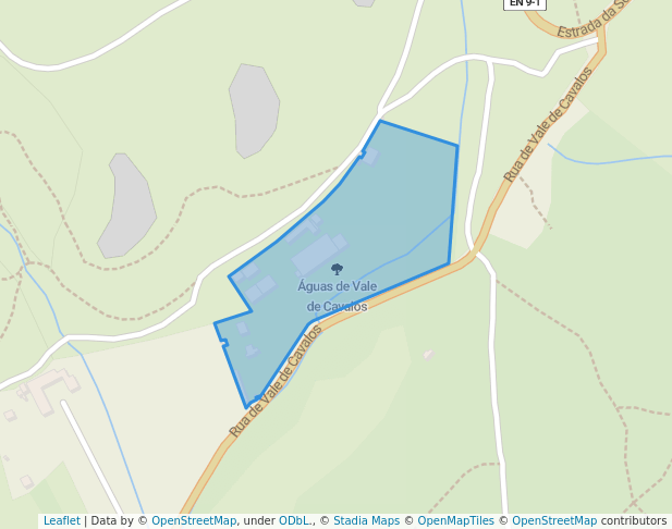 walking in Águas de Vale de Cavalos map in Alcabideche