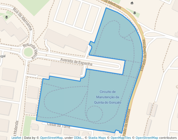 walking in Quinta de São Gonçalo map in Carcavelos