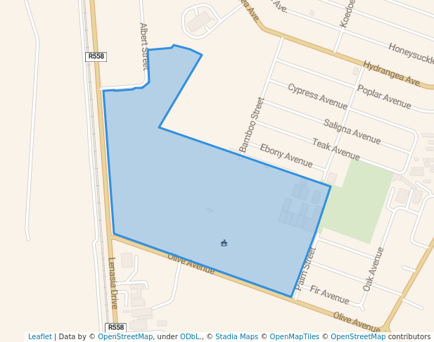 walking in Greyville Park map in Lenasia