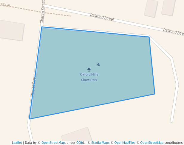 walking in Oxford Hills Skate Park map in Paris