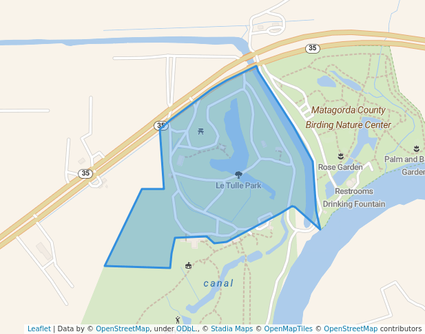 walking in Le Tulle Park map in Bay City