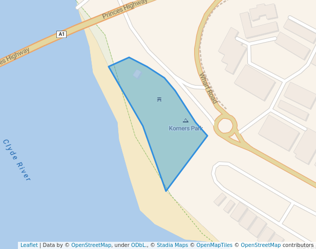 walking in Korners Park map in North Batemans Bay