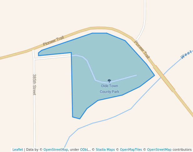 walking in Olde Town County Park map in Carson