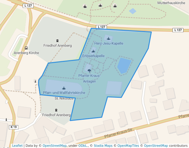 walking in Pfarrer-Kraus-Anlagen map in Koblenz