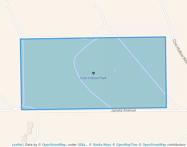 walking in Cow Hollow Park map in Nyssa