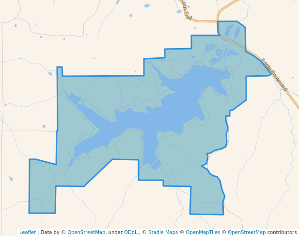 walking in Lake Wapello State Park map in Drakesville