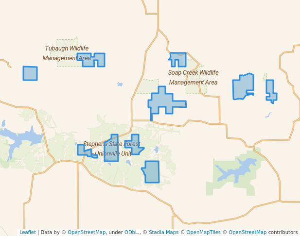 walking in Stephens State Forest - Unionville Unit map in Unionville