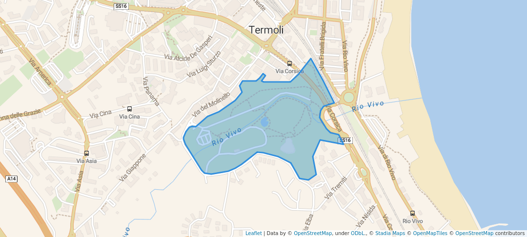 walking in Parco Comunale "Girolamo Lapenna" map in Termoli