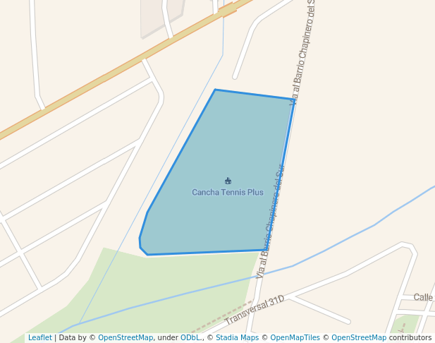 walking in Campo de Futbol Tennis Plus map in Palmira