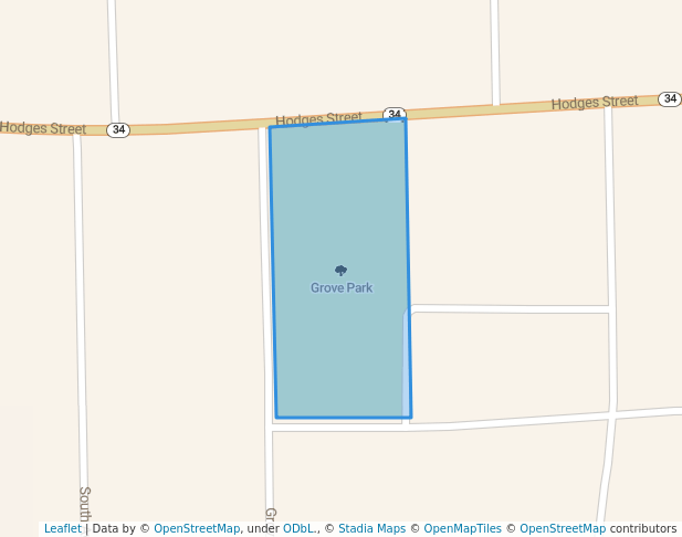 walking in Grove Park map in South Boston