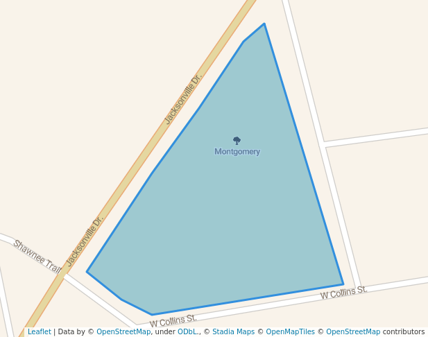 walking in Montgomery map in Henderson