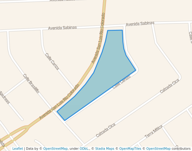 walking in Villa del Roble map in Mexicali