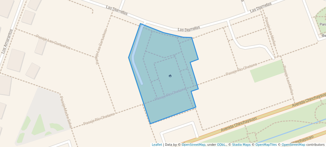 walking in Parque Comandante FAP Lenin Sanchez Perez map in Chiclayo