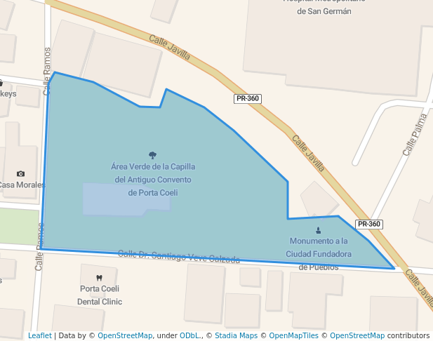 Porta Coeli Chapel's Park and Green Areas