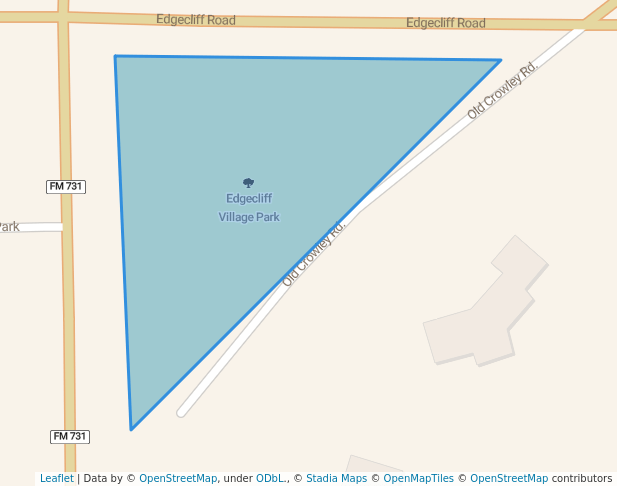 walking in Edgecliff Village Park map in Edgecliff Village