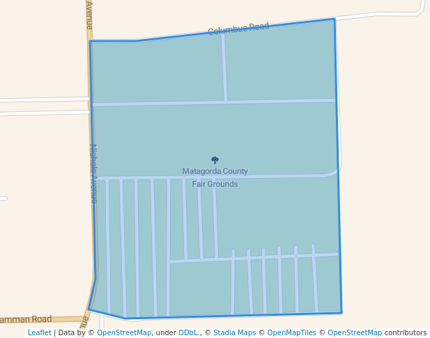 walking in Matagorda County Fair Grounds map in Bay City