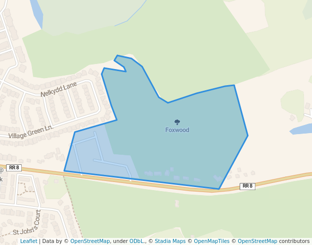 walking in Foxwood map in Uxbridge