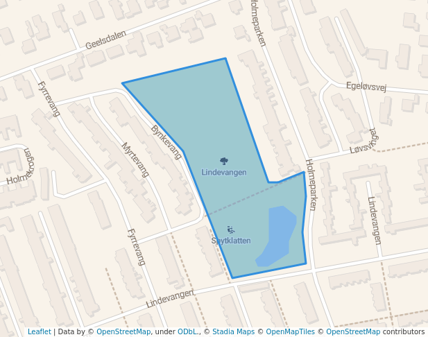 walking in Lindevangen map in Virum