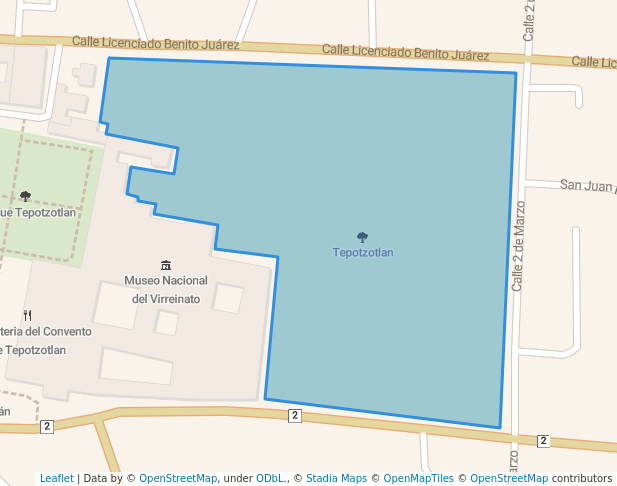 walking in Tepotzotlan map in Tepotzotlán