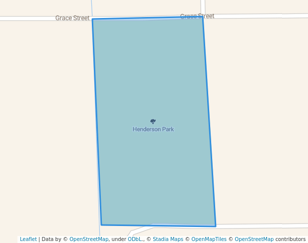 walking in Henderson Park map in Bay City