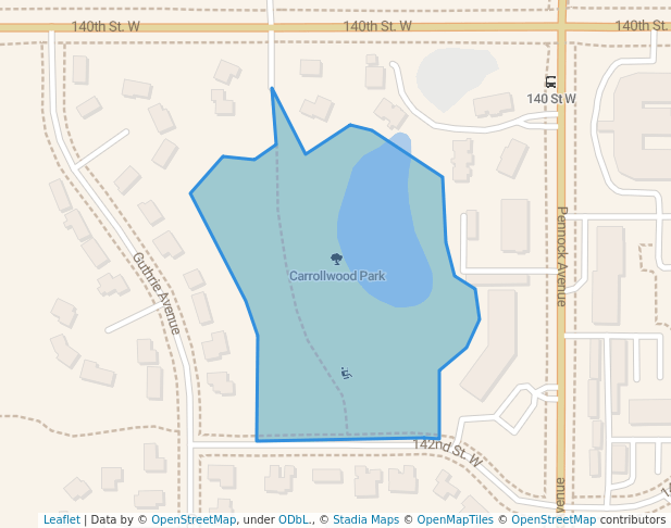 walking in Carrollwood Park map in Apple Valley