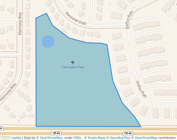 walking in Carrington Park map in Apple Valley