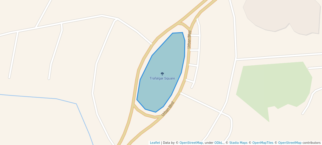 walking in Trafalgar Square map in Malot