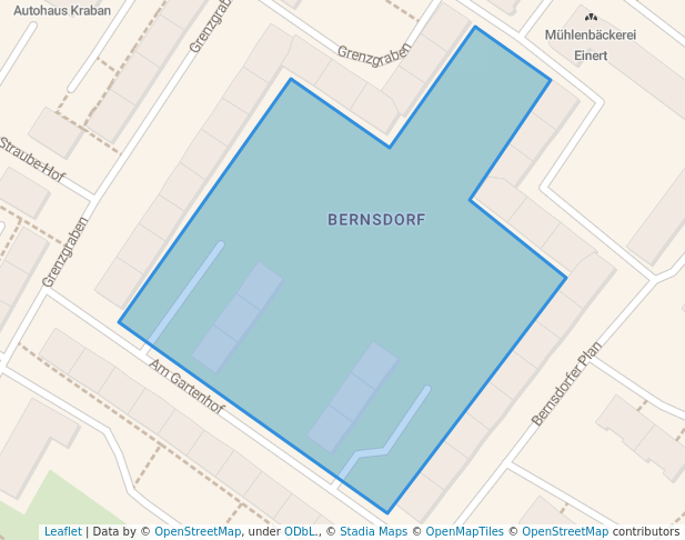 walking in Park Robert-Straube-Hof map in Chemnitz