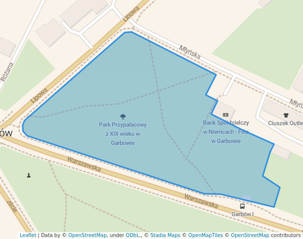 Park Przypałacowy z XIX wieku w Garbowie in Garbów | Map and Routes