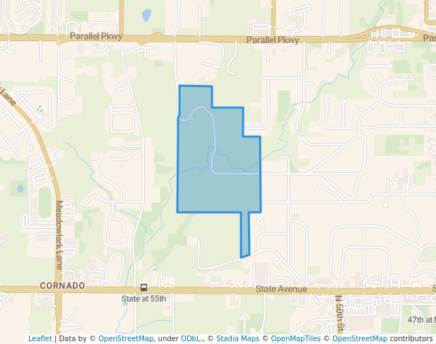 walking in Coronado Park map in Kansas City