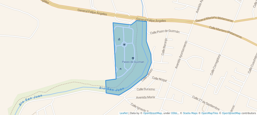 walking in Paseo de Guzman map in Barrio La Concepción