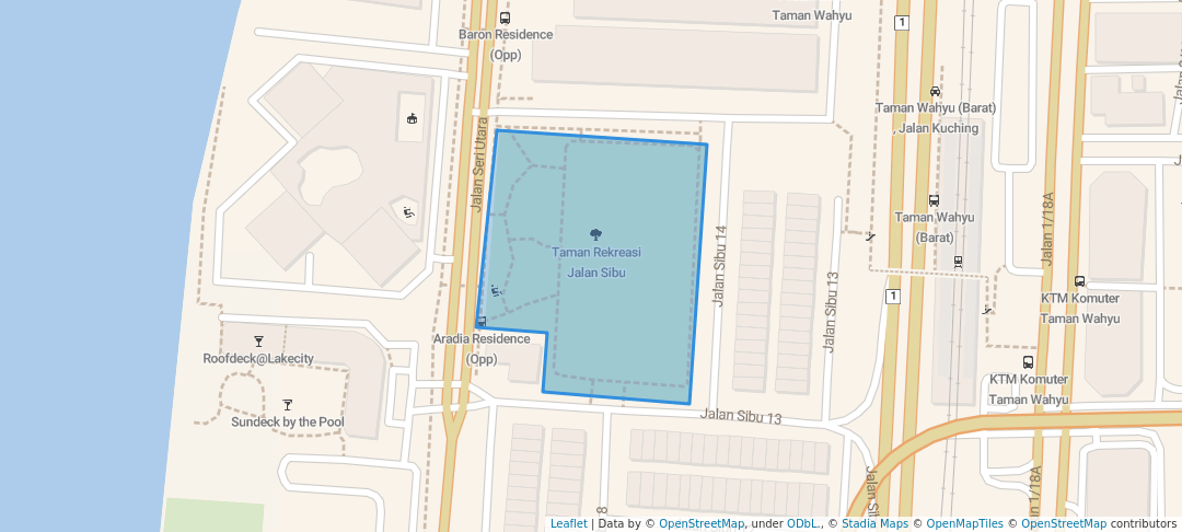 walking in Taman Rekreasi Jalan Sibu map in Batu Caves