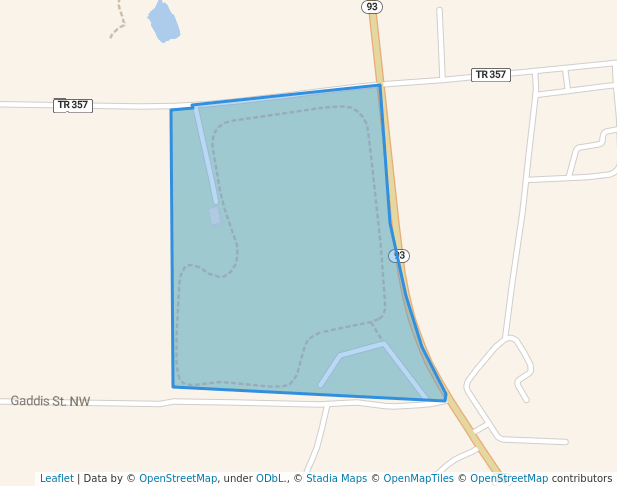 walking in Lawrence Township Park map in Canal Fulton