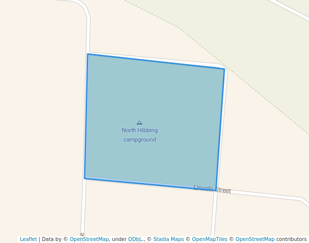 walking in North Hibbing Campground map in Hibbing