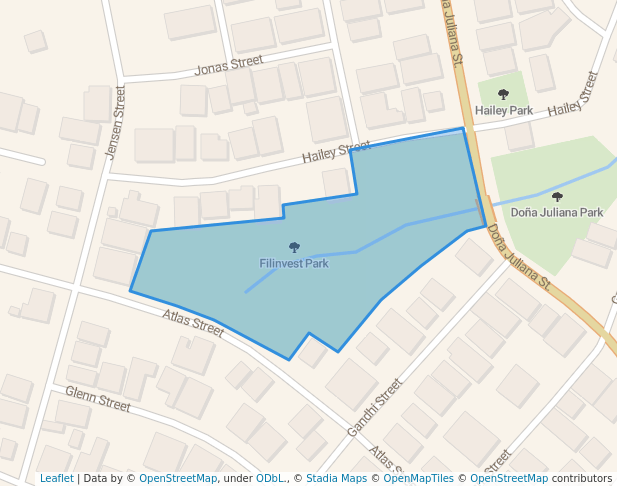 walking in Filinvest Park map in Quezon City