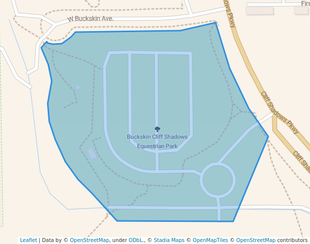 Buckskin Cliff Shadows Equestrian Park