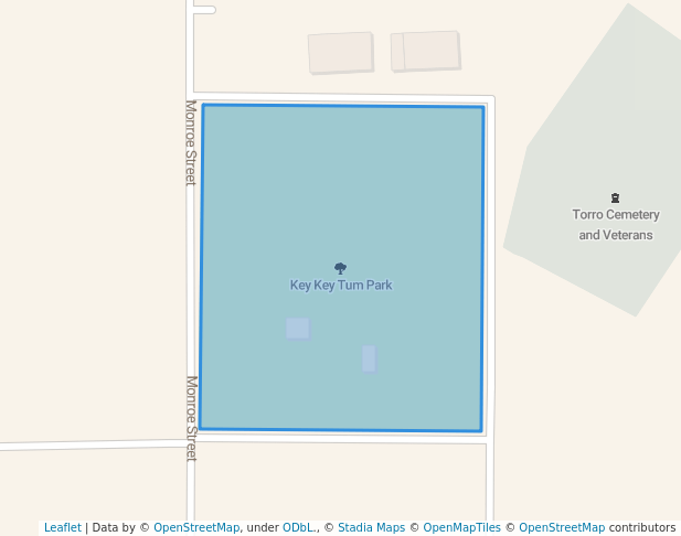 walking in Key Key Tum Park map in Thermal