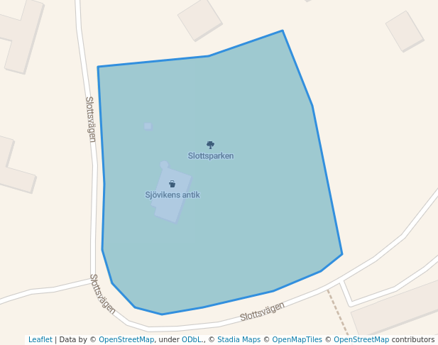 walking in Slottsparken map in Forshaga