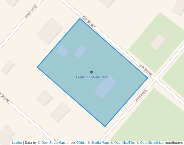 walking in Franklin Square Park map in Apalachicola