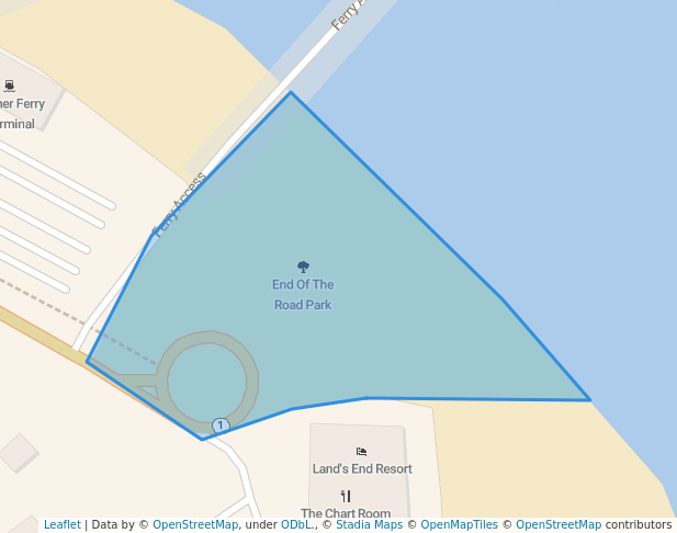 walking in End Of The Road Park map in Homer