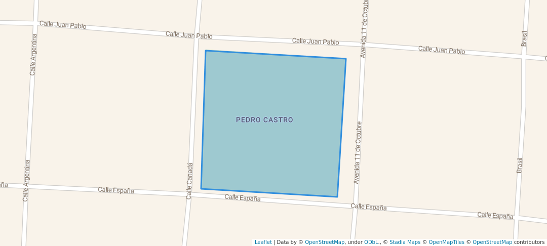 walking in Plaza de Armas de Pedro Castro map in Chachapoyas