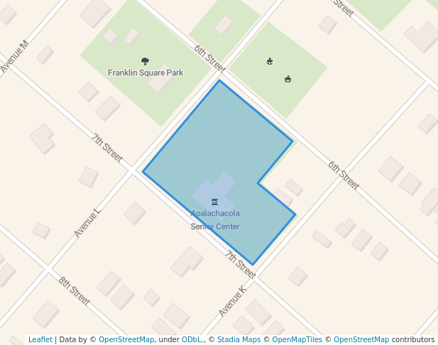 walking in Holy Family Park map in Apalachicola