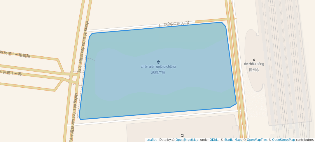 walking in 站前广场 map in De Zhou Shi