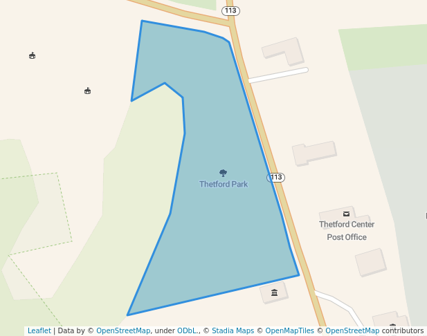 walking in Thetford Park map in Thetford