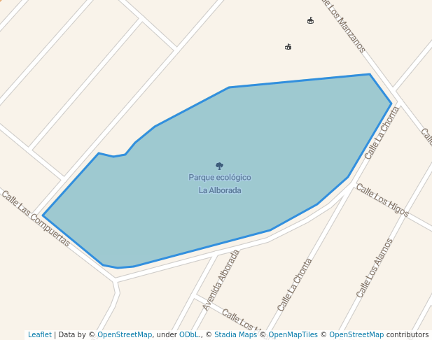 walking in Parque ecológico La Alborada map in Comas