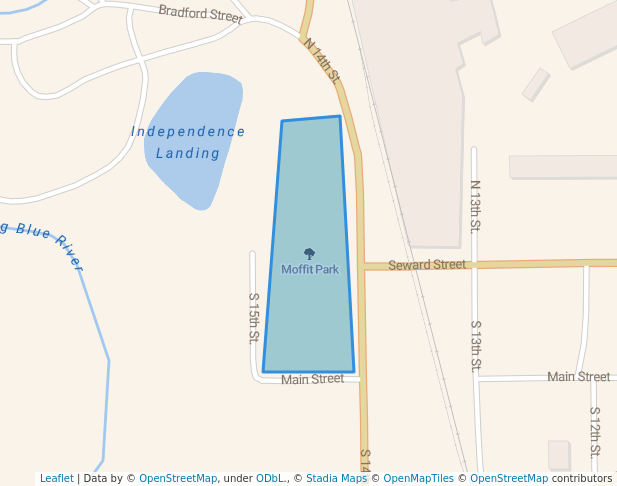 walking in Moffit Park map in Seward