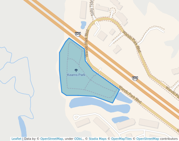 walking in Kearns Park map in Mount Pleasant