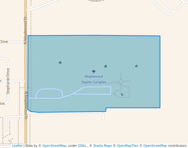 walking in Maplewood Sports Complex map in Rantoul