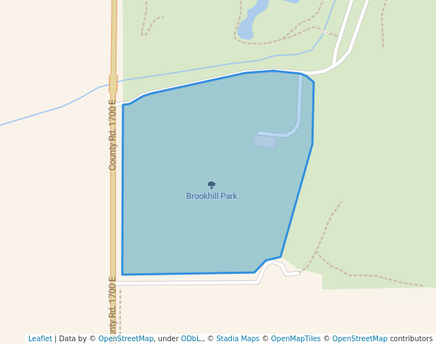 walking in Brookhill Park map in Rantoul